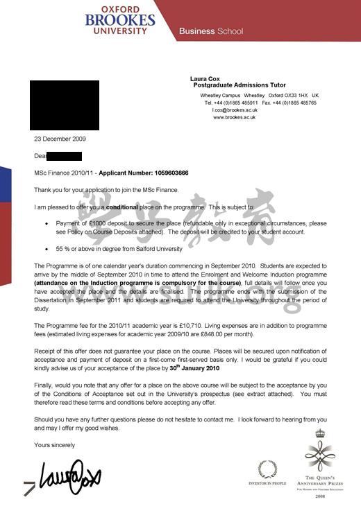 英国牛津布鲁克斯大学金融硕士