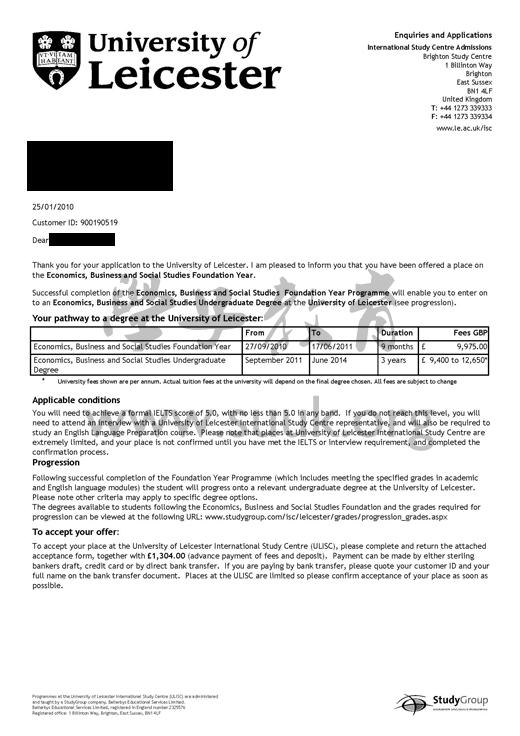 英国莱斯特大学经济，商业和社会学本科预科