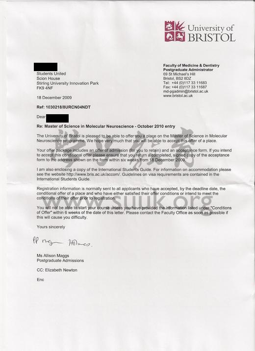 英国布里斯托大学分子与神经科学硕士