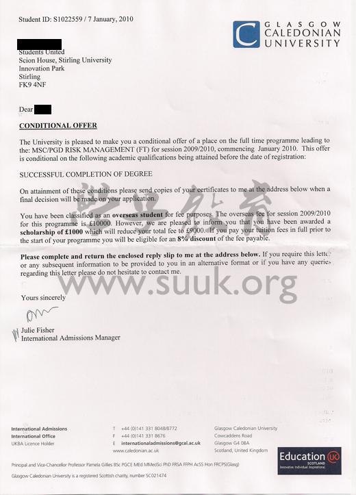 英国格拉斯哥卡莉多尼亚大学风险管理硕士