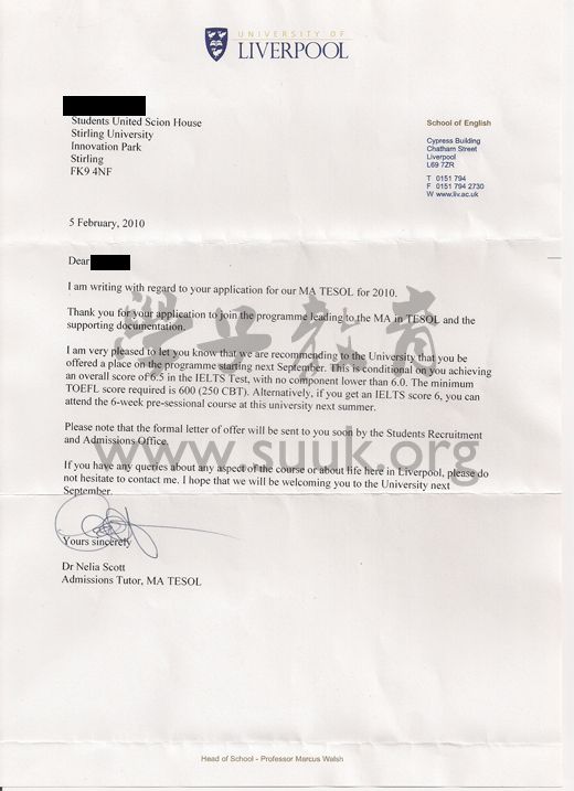 英国利物浦大学英语教学硕士