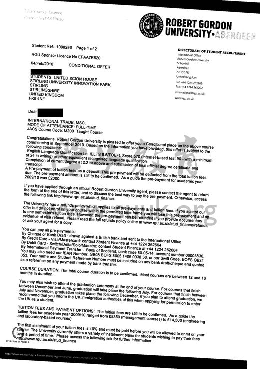 英国罗伯特戈登大学国际贸易硕士