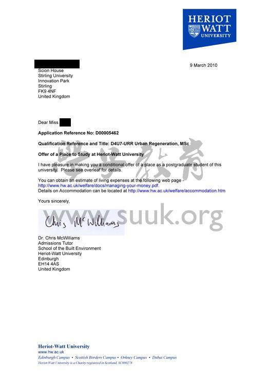 英国赫瑞瓦特大学城市再生硕士