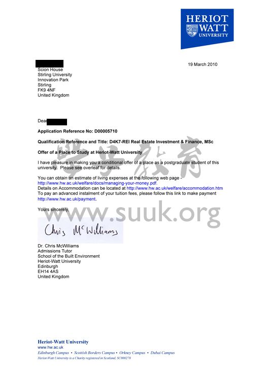 英国赫瑞瓦特大学房地产投资与金融硕士