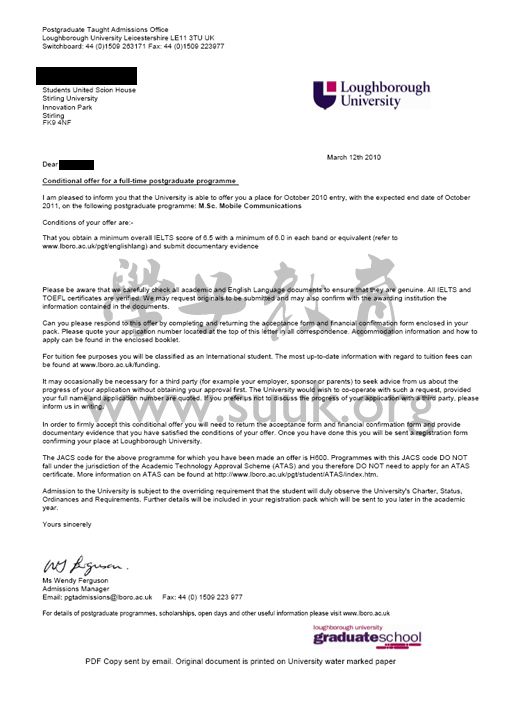 英国拉夫堡大学手机通讯硕士