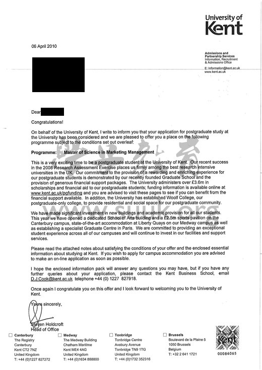 英国肯特大学市场管理硕士课程