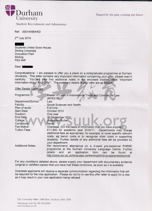 英国杜伦大学国际贸易与商法学硕士