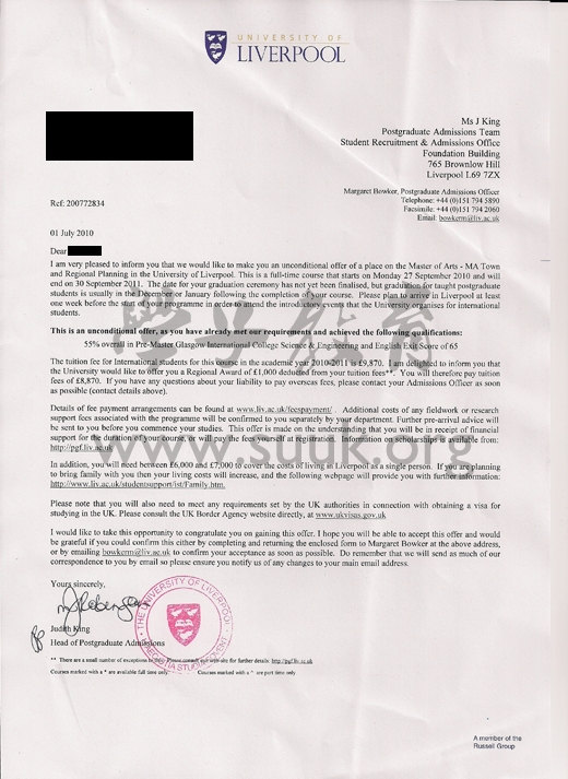 英国利物浦大学城镇与区域规划学硕士