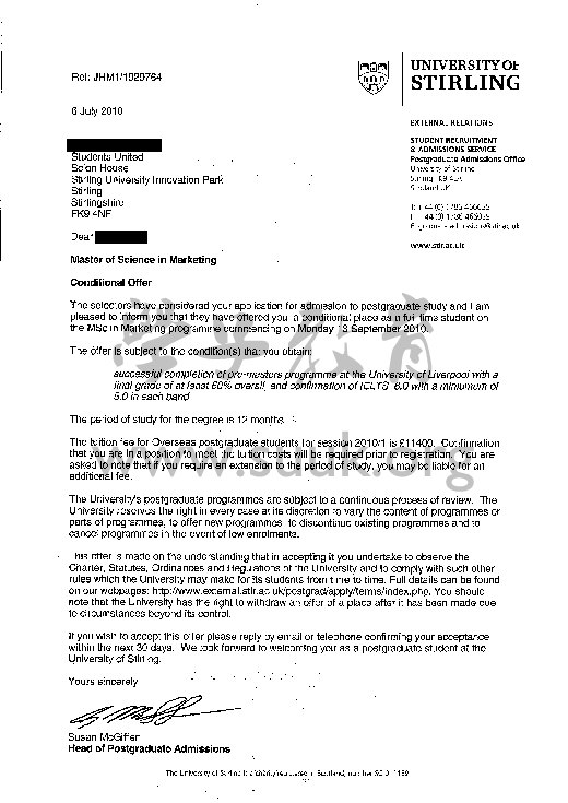 英国斯特林大学营销学硕士