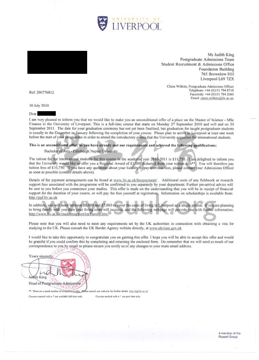 英国利物浦大学金融学硕士