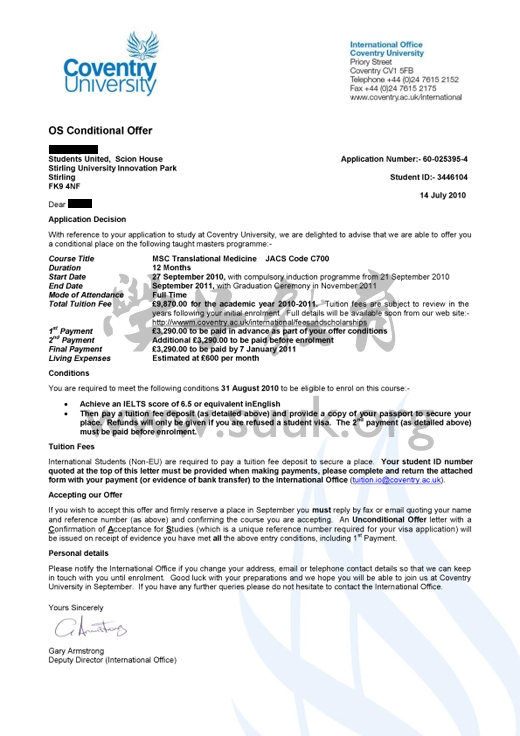 英国考文垂大学转译医学硕士
