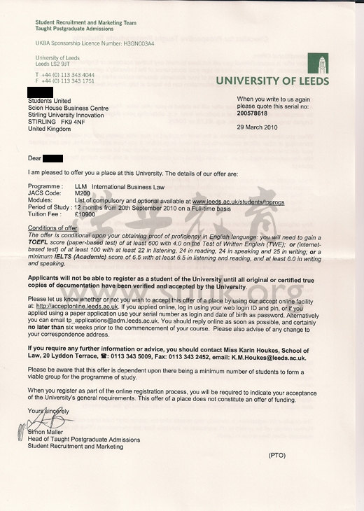 英国利兹大学国际商务法学硕士