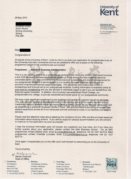英国肯特大学工商管理学硕士