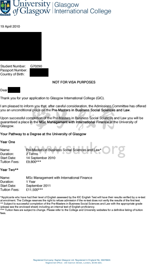 英国格拉斯哥大学硕士预科