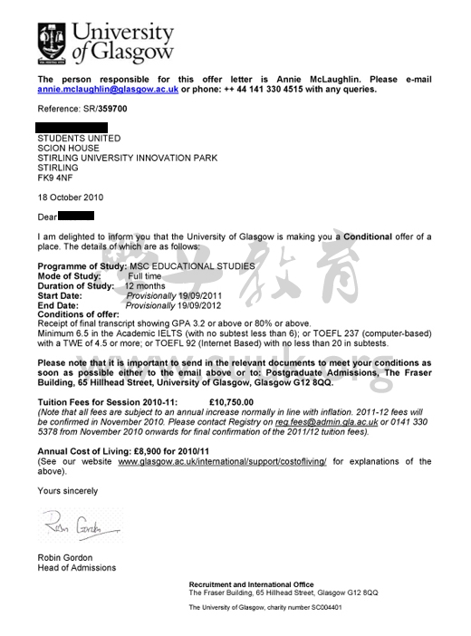 英国格拉斯哥大学教育学硕士