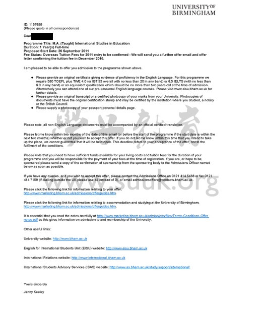 英国伯明翰大学国际教育学硕士