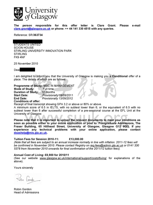 英国格拉斯哥大学管理学硕士