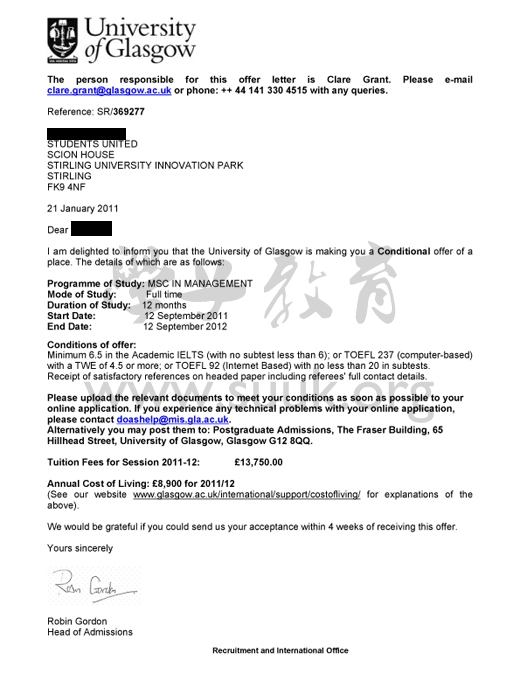 英国格拉斯哥大学管理学硕士