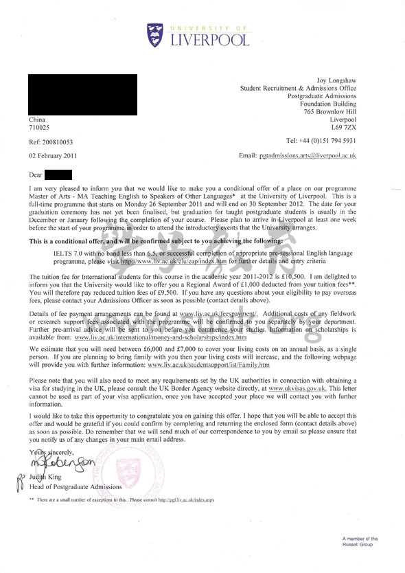 英国利物浦大学英语教学硕士