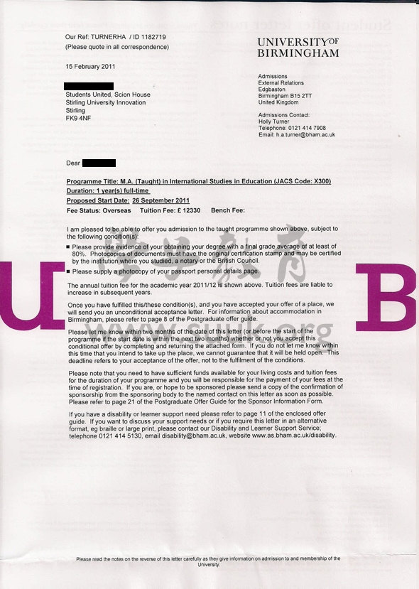 英国伯明翰大学国际教育研究学硕士