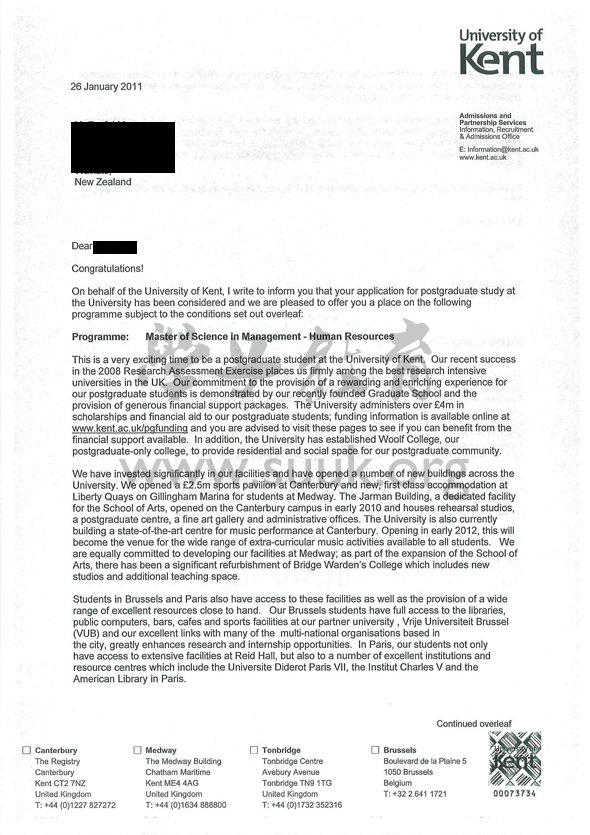 英国肯特大学人力资源管理学硕士