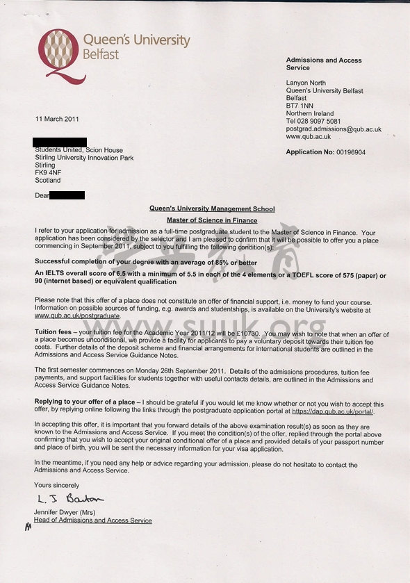 英国贝尔法斯特女王大学金融学硕士