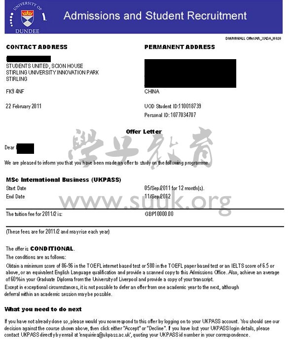 英国邓迪大学国际商务学硕士