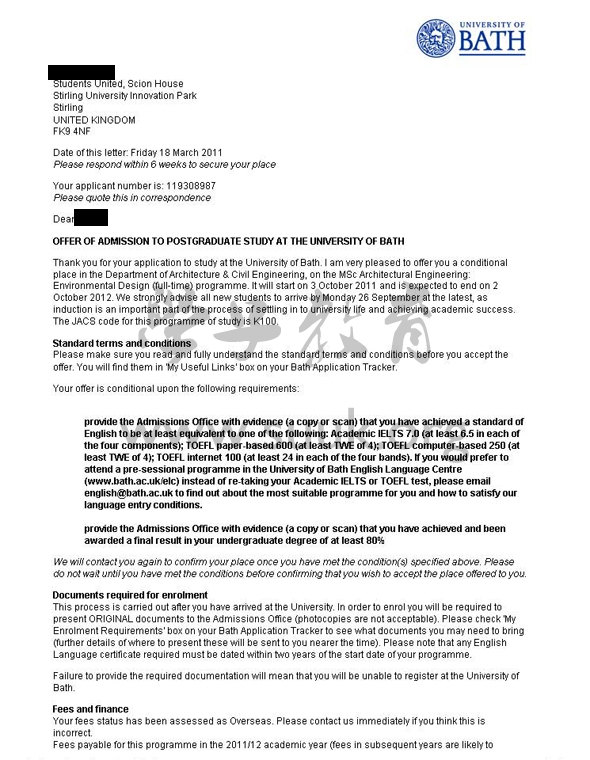 英国巴斯大学建筑工程：环保设计学硕士