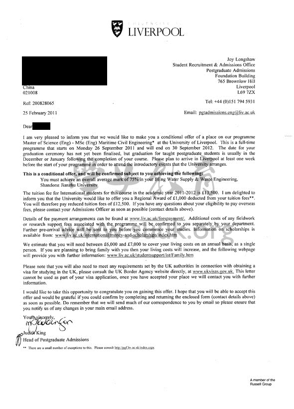 英国利物浦大学海事土木工程学硕士