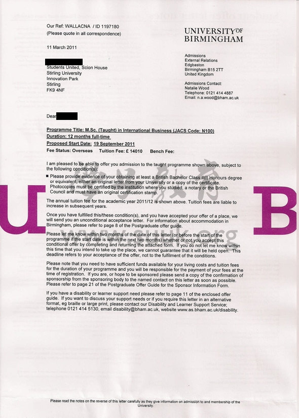 英国伯明翰大学国际商务学硕士