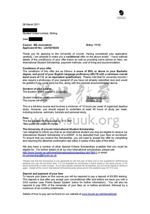 英国林肯大学新闻学硕士
