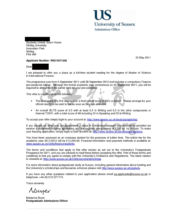 英国萨塞克斯大学国际金融学硕士