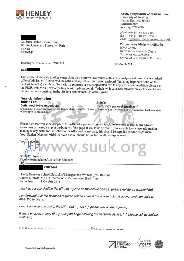 英国雷丁大学国际管理学硕士