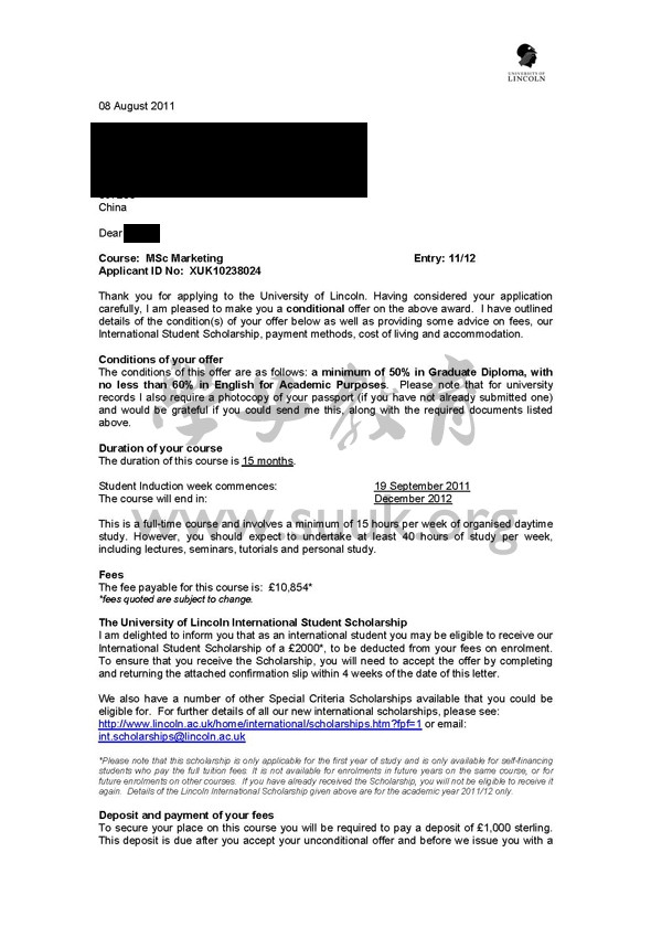 英国林肯大学市场营销学硕士