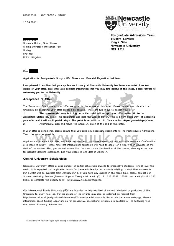 英国纽卡斯尔大学金融和金融规则学硕士