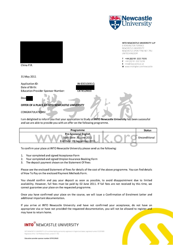 英国纽卡斯尔大学英语语言课程