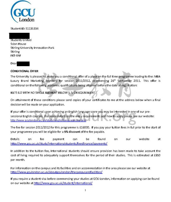 英国格拉斯哥喀里多尼亚大学伦敦校区奢侈品品牌市场学工商管理硕士