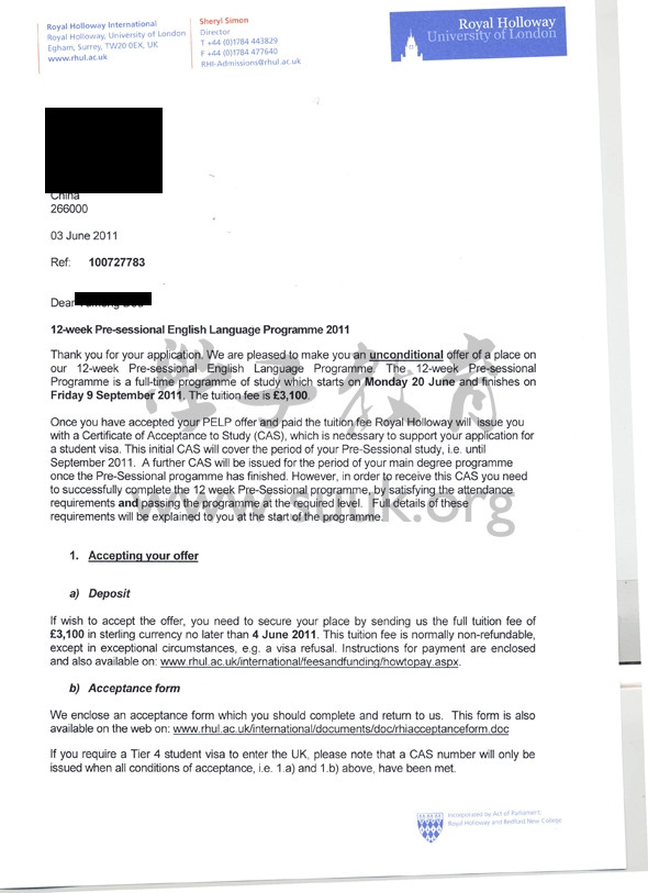 英国伦敦大学皇家霍洛威12周英语语言课程
