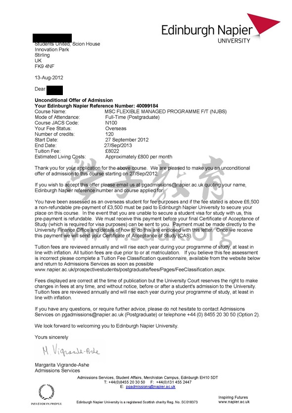英国爱丁堡龙比亚大学管理学硕士