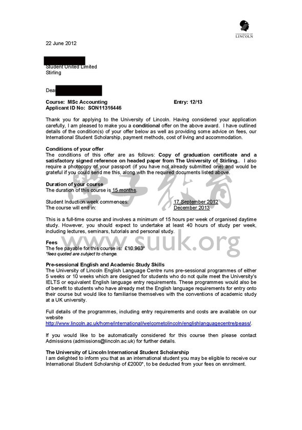 英国林肯大学会计学硕士