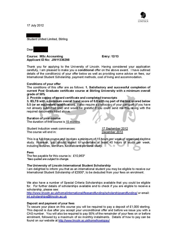 英国林肯大学会计学硕士