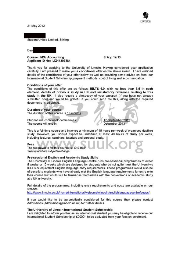 英国林肯大学会计学硕士