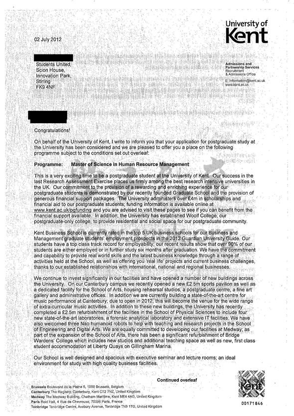 英国肯特大学人力资源管理硕士