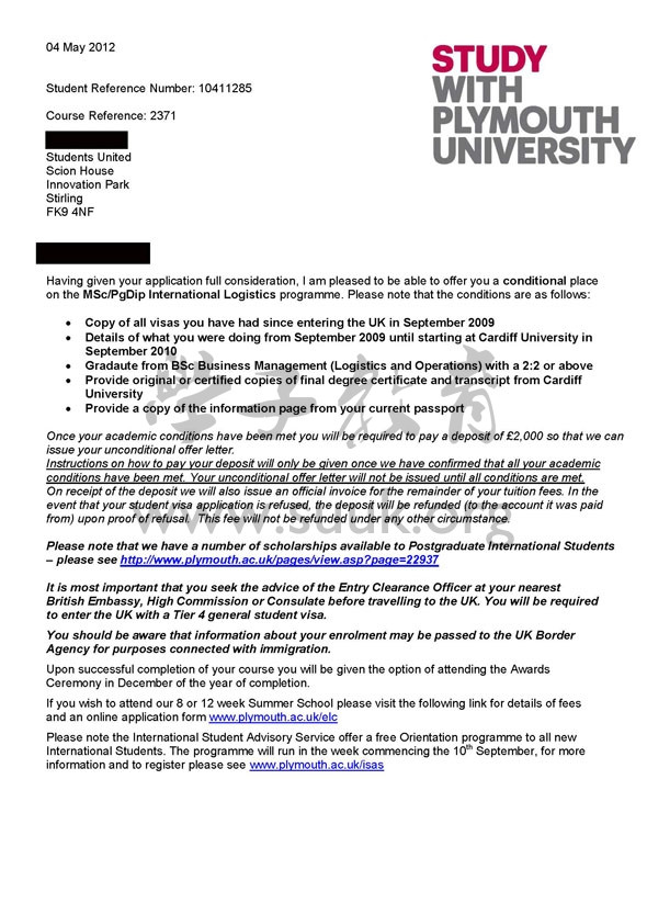 英国普利茅斯大学国际物流硕士