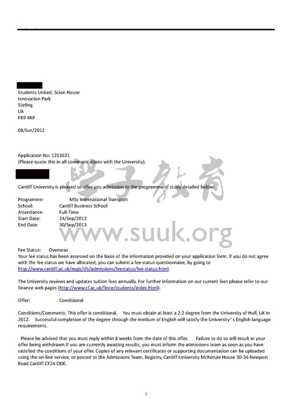英国卡迪夫大学国际运输硕士