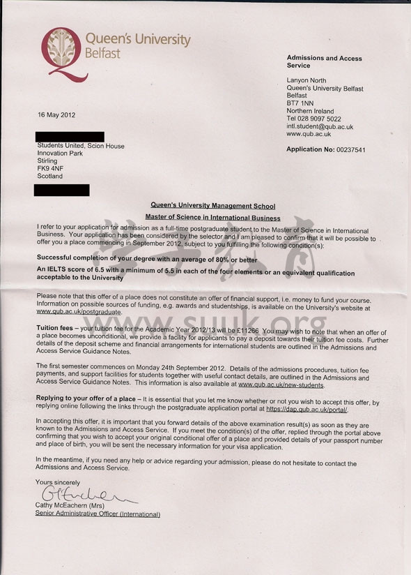 英国贝尔法斯特女王大学国际商务硕士