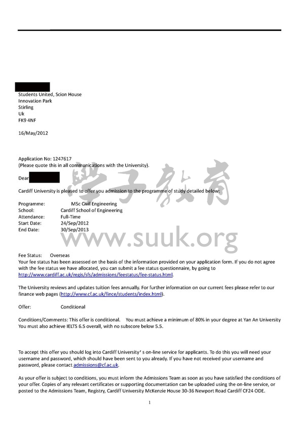 英国卡迪夫大学土木工程硕士