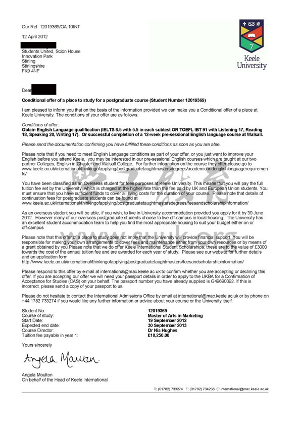 英国基尔大学市场硕
