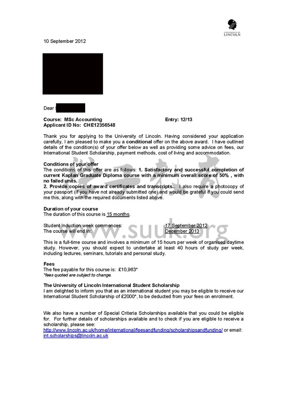 英国林肯大学会计学硕士