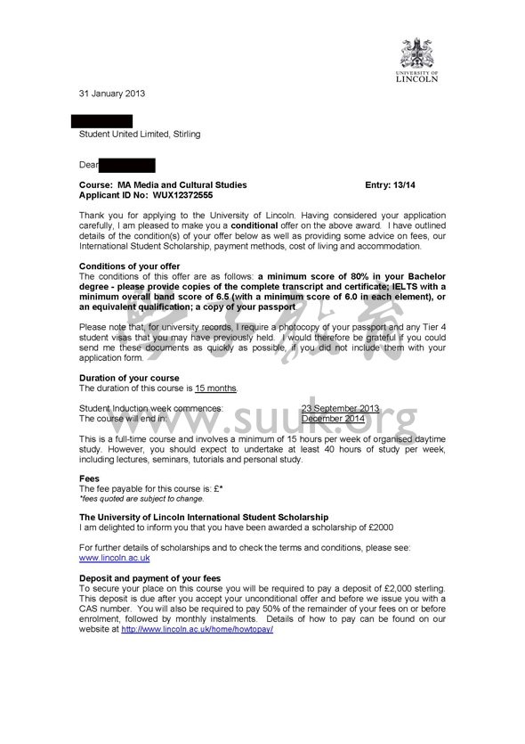 英国林肯大学媒体和文化研究硕士